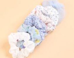 6pcs Butterfly & Flower Pattern Scrunchie