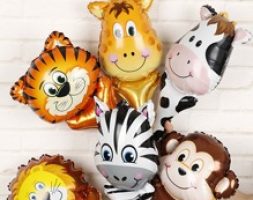 6pcs Cartoon Animal Balloon