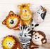 6pcs Cartoon Animal Balloon