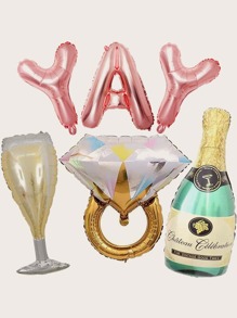 6pcs Champagne Balloon Set