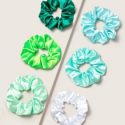 6pcs Colorful Satin Scrunchie