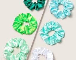 6pcs Colorful Satin Scrunchie