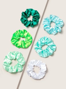 6pcs Colorful Satin Scrunchie