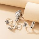 6pcs Elephant & Butterfly Decor Ring