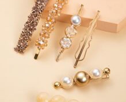 6pcs Faux Pearl & Crystal Decor Hair Clip