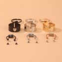 6pcs Heart Decor Ring & 3sets Magnetic Nose Ring