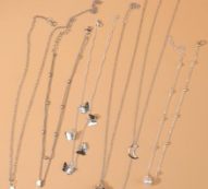 6pcs Heart Pendant Chain Necklace