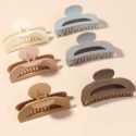 6pcs Plain Hair Claw