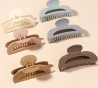 6pcs Plain Hair Claw