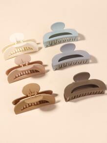 6pcs Plain Hair Claw