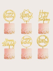 6pcs Random Birthday Cake Topper