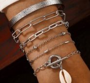 6pcs Shell Decor Chain Bracelet