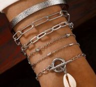 6pcs Shell Decor Chain Bracelet