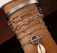 6pcs Shell Decor Chain Bracelet