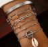 6pcs Shell Decor Chain Bracelet