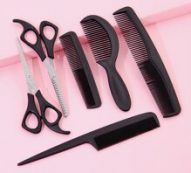 6pcs Solid Hair Comb Set
