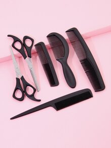 6pcs Solid Hair Comb Set