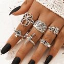 6pcs Spider Decor Ring