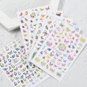 6sheets Butterfly & Floral Pattern Nail Art Sticker