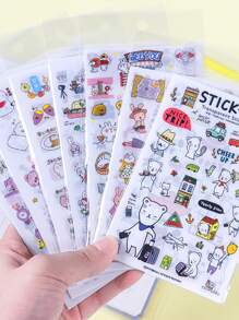 6sheets Cartoon Graphic Random Sticker