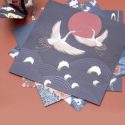 70pcs Crane Print Random Origami Paper