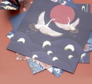 70pcs Crane Print Random Origami Paper