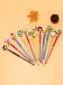 7pcs Cartoon Graphic Random Pencil