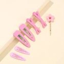 7pcs Flower Decor Hair Clip