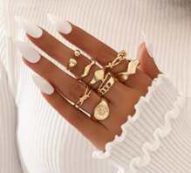 7pcs Knot Design Ring
