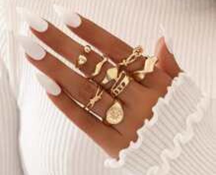 7pcs Knot Design Ring