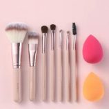 7pcs Makeup Brush Set & 2pcs Makeup Sponge