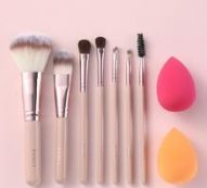 7pcs Makeup Brush Set & 2pcs Makeup Sponge