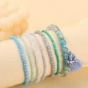 7pcs Tassel Decor Beaded Bracelet