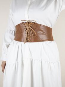 88CM Plus Lace-up Front Corset Belt