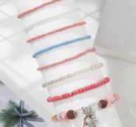 8pcs Beaded Decor Bracelet