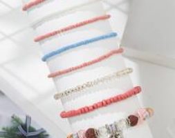 8pcs Beaded Decor Bracelet