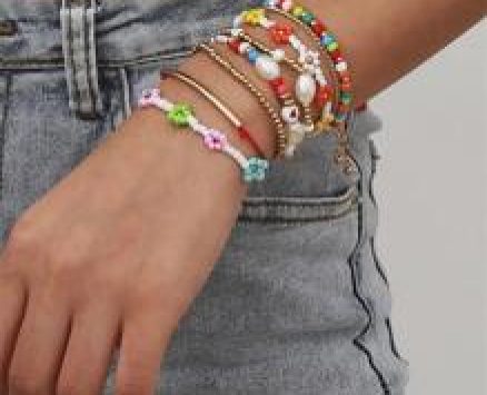 8pcs Beaded Design Bracelet