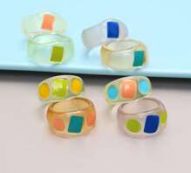 8pcs Geo Graphic Ring