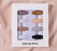 8pcs Geometric Scarf Safety Pin