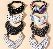 8pcs Plaid & Striped Pattern Headband