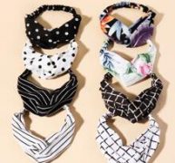 8pcs Plaid & Striped Pattern Headband
