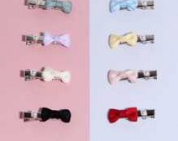 8pcs Random Color Bow Hair Clip
