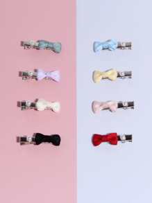 8pcs Random Color Bow Hair Clip