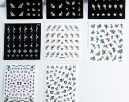 8sheets Butterfly & Flower Nail Art Sticker