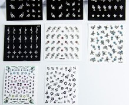 8sheets Butterfly & Flower Nail Art Sticker
