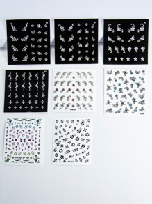 8sheets Butterfly & Flower Nail Art Sticker