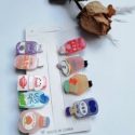 9pcs Cartoon Drink Hair Clip