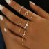 9pcs Rhinestone Decor Ring