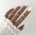 9pcs Rhinestone Flower Ring