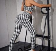 Absorbs Sweat Honeycomb High Stretch Sports Leggings